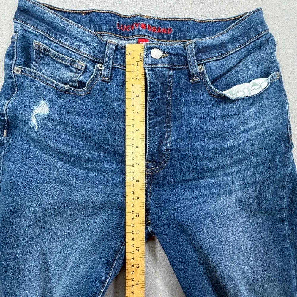 Lucky‎ Brand Bridgette Jeans Womens 10/30 Good Blue Distressed High Rise Skinny